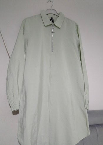Defacto Acik Yesil Uzun Gomlek Tunik