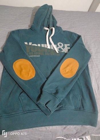 LC Waikiki Turkuaz Kapusonlu Rahat Sweatshirt