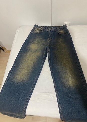 Diğer Erkek Kahverengi Bol Kesim Midi Kot Pantolon