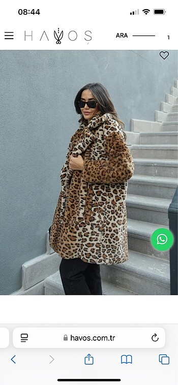 m Beden çeşitli Renk Leoparlı kürk peluş kaban