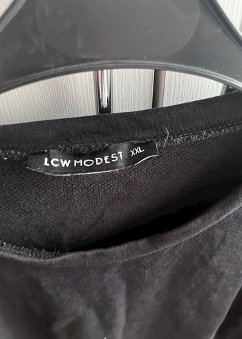LC Waikiki Uzun Kollu Siyah Keten Goth Tunik