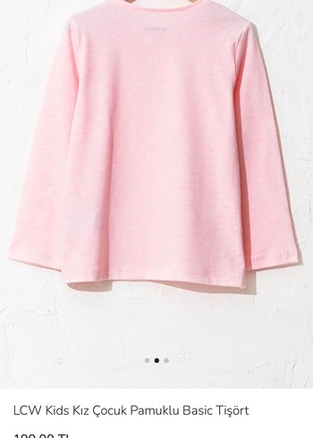 LCW Kids Kız Çocuk Pembe Uzun Kollu Tişört - Görsel 2