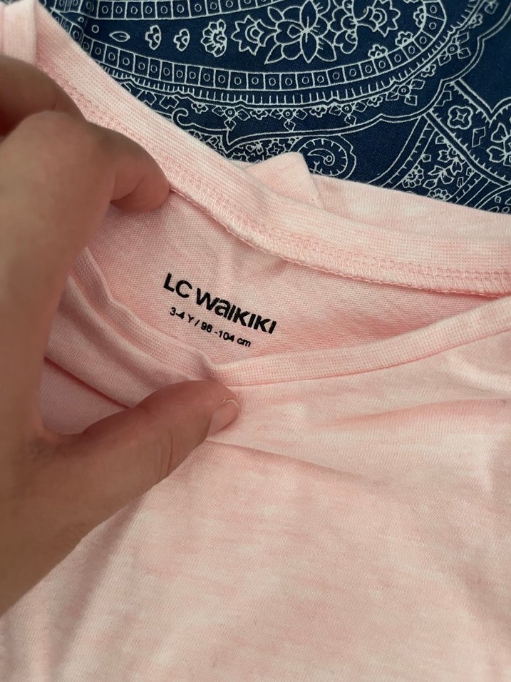 LCW Kids Kız Çocuk Pembe Uzun Kollu Tişört - Görsel 4