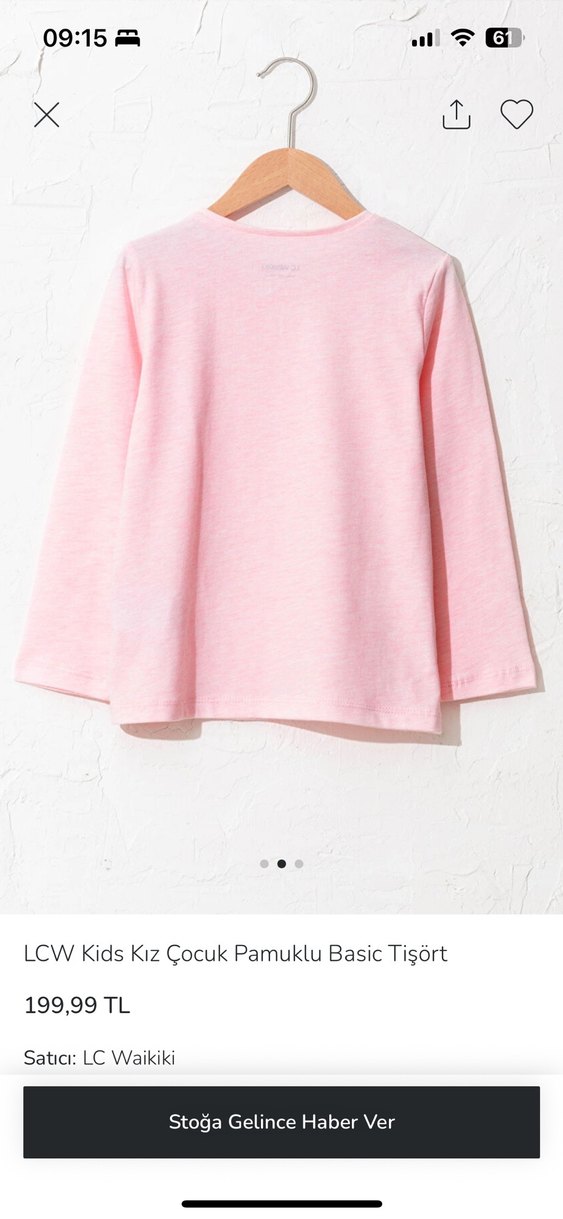 LCW Kids Kız Çocuk Pembe Uzun Kollu Tişört - Görsel 2