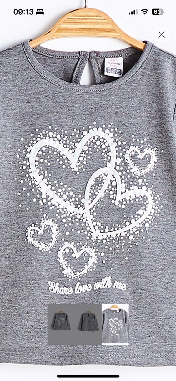 Kız Çocuk Gri Uzun Kollu Sweatshirt - Görsel 3