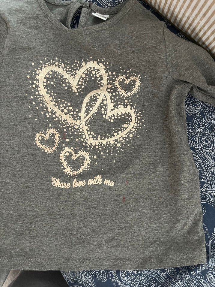 Kız Çocuk Gri Uzun Kollu Sweatshirt - Görsel 5