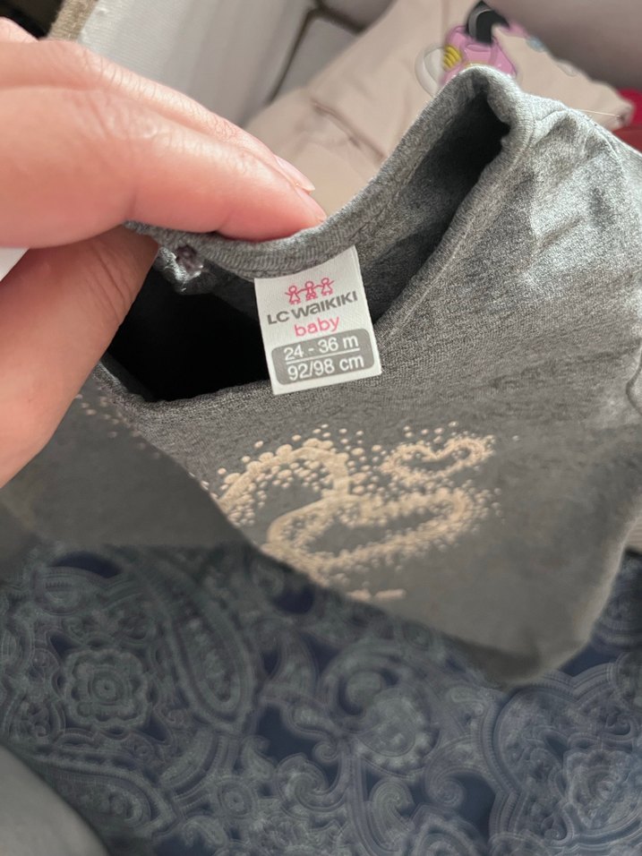 Kız Çocuk Gri Uzun Kollu Sweatshirt - Görsel 4