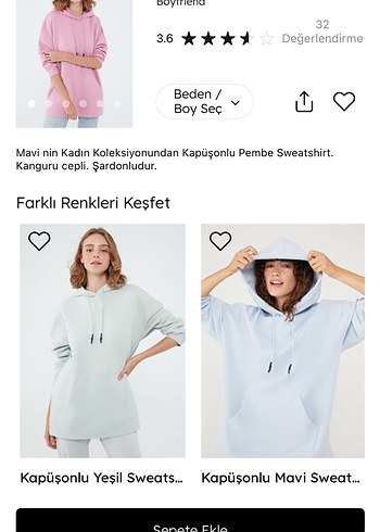 Pembe Kapüşonlu Oversize Sweatshirt - Görsel 7