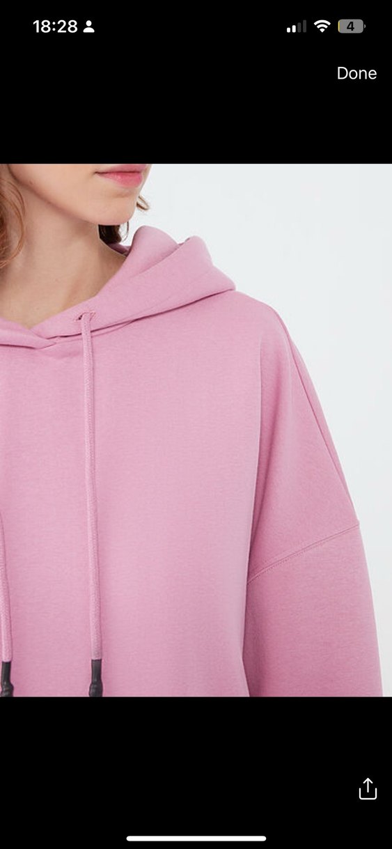 Pembe Kapüşonlu Oversize Sweatshirt - Görsel 4