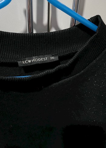 Kadın Siyah simli Pamuklu Salaş Midi Tunik - Görsel 8