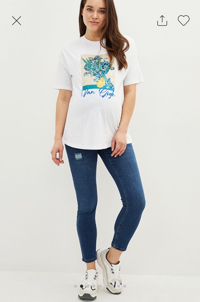 LC Waikiki Lacivert Hamile Skinny Jean - Görsel 2