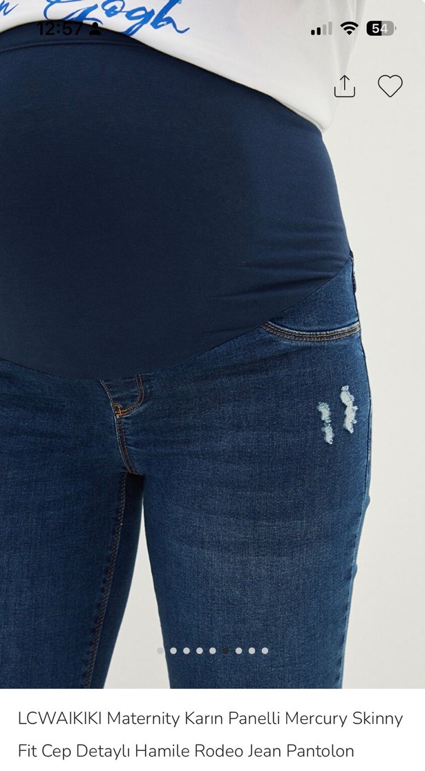 LC Waikiki Lacivert Hamile Skinny Jean - Görsel 4