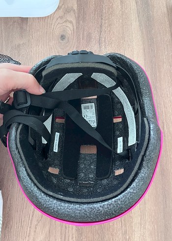 Oxelo Pembe Mat Biker Kask Velcro Kapamalı - Görsel 3