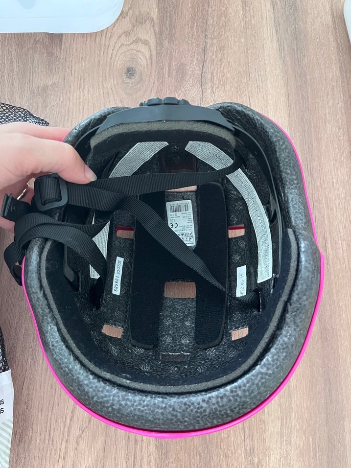 Oxelo Pembe Mat Biker Kask Velcro Kapamalı - Görsel 3