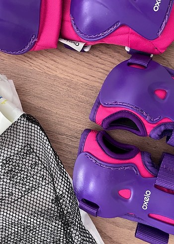 Mor Renkli Kız Çocuk Dirsek ve Diz Koruyucu Seti - Görsel 3