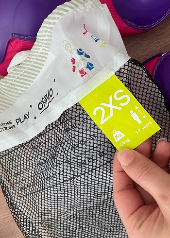 Mor Renkli Kız Çocuk Dirsek ve Diz Koruyucu Seti - Görsel 4