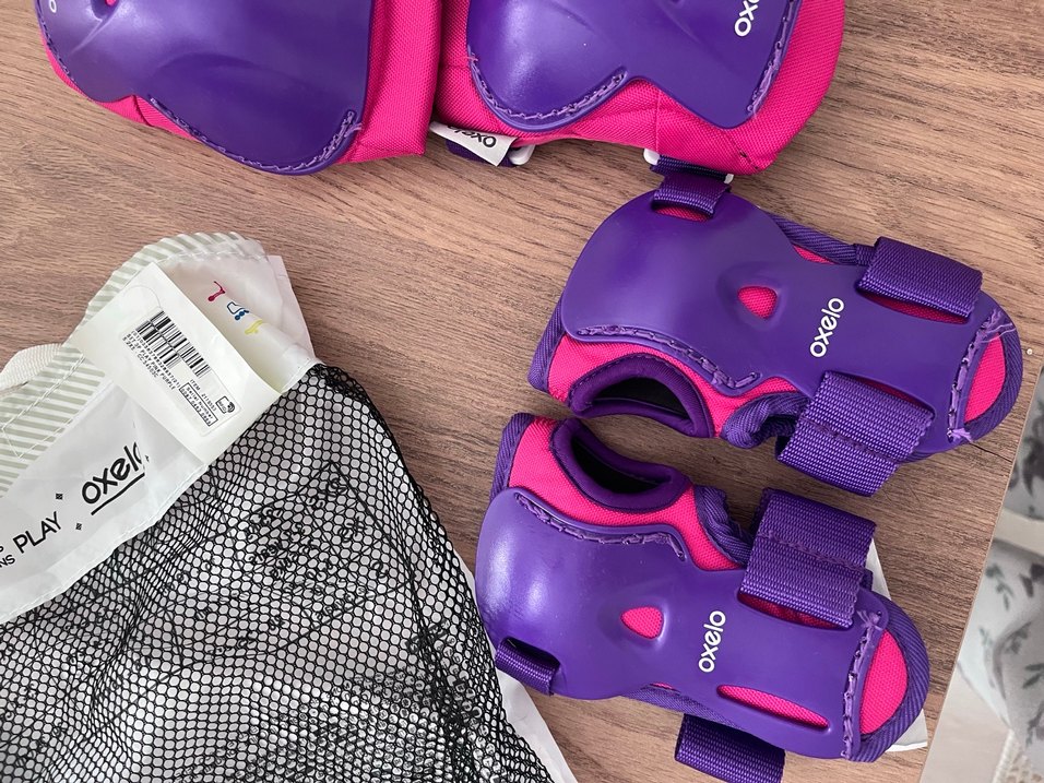 Mor Renkli Kız Çocuk Dirsek ve Diz Koruyucu Seti - Görsel 3