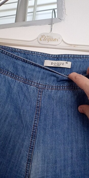 42 Beden DOQUE marka,yumuşak kot pantolon bel 83 boy 95 cm SON FİYAT!