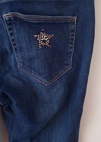 Kadın Lacivert Normal Boy Kot Pantolon bel 74 boy 86 likralıdır - Görsel 4