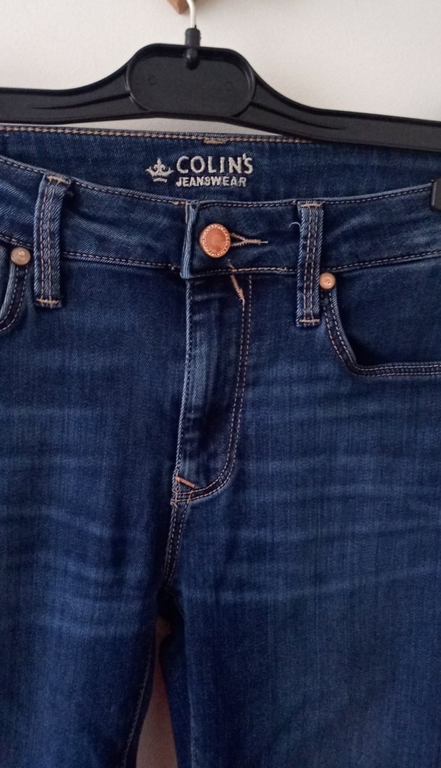 Kadın Lacivert Normal Boy Kot Pantolon bel 74 boy 86 likralıdır - Görsel 2