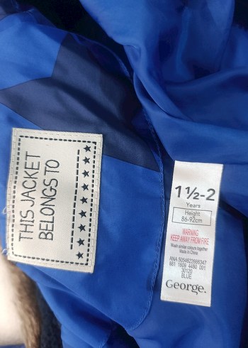 Koyu Mavi Yıldız Desenli Bebek Kar Tulumu - Görsel 3