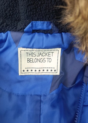 Koyu Mavi Yıldız Desenli Bebek Kar Tulumu - Görsel 4