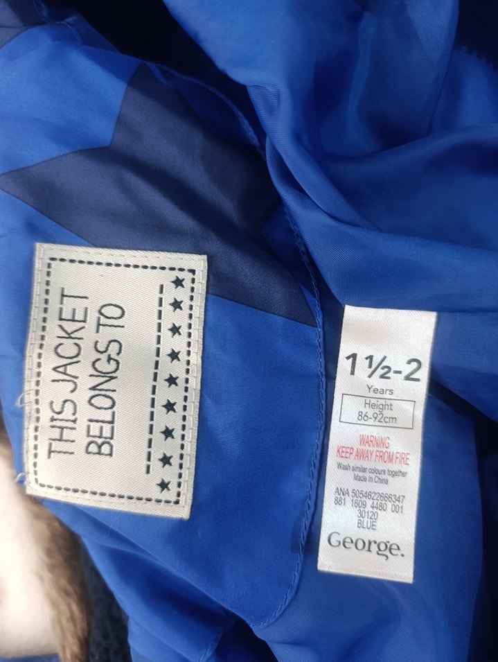 Koyu Mavi Yıldız Desenli Bebek Kar Tulumu - Görsel 3