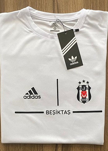 Unisex Beşiktaş Baskılı Beyaz Tişört