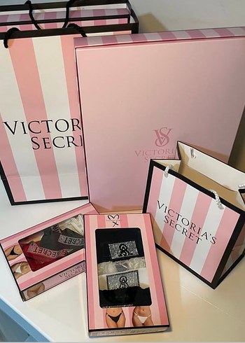 Victoria s Secret Pembe Parlak Mini Kadin Aksesuar Seti