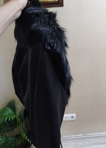 Kürklü deri ceket - Görsel 2