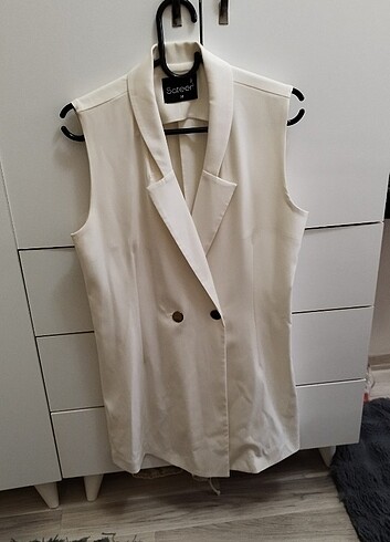 Saten marka ceket yelek elbise - Görsel 5