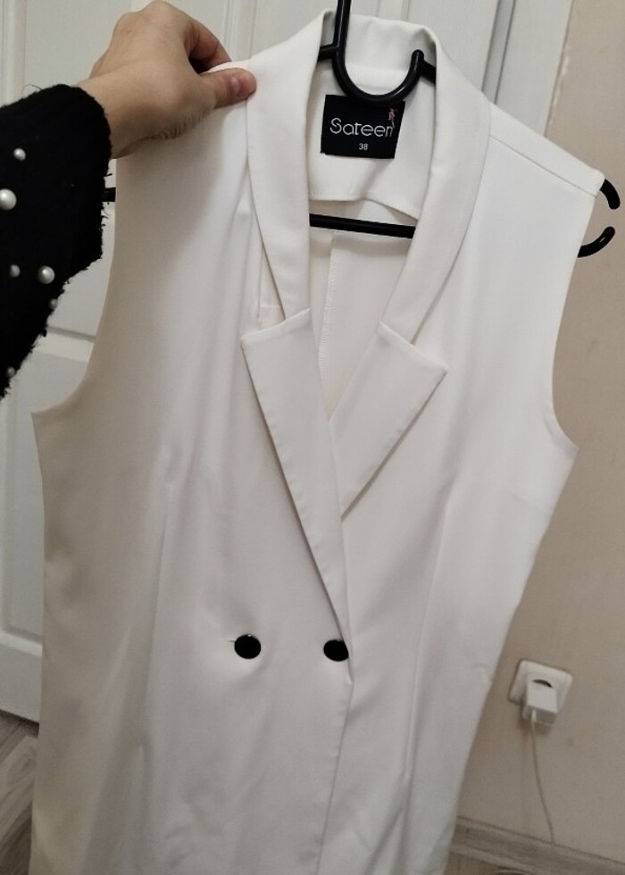 Saten marka ceket yelek elbise - Görsel 2