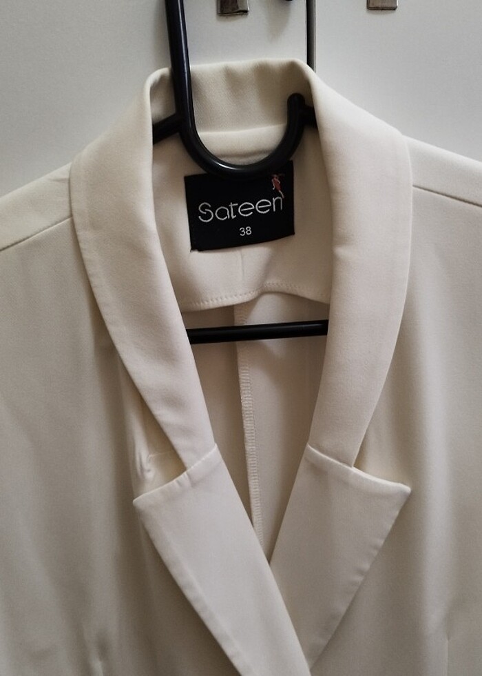 Saten marka ceket yelek elbise - Görsel 4