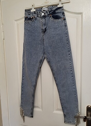 Taşlı kot Jean  - Görsel 2