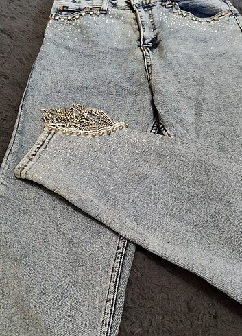 Taşlı kot Jean  - Görsel 4