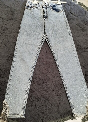 Taşlı kot Jean  - Görsel 5