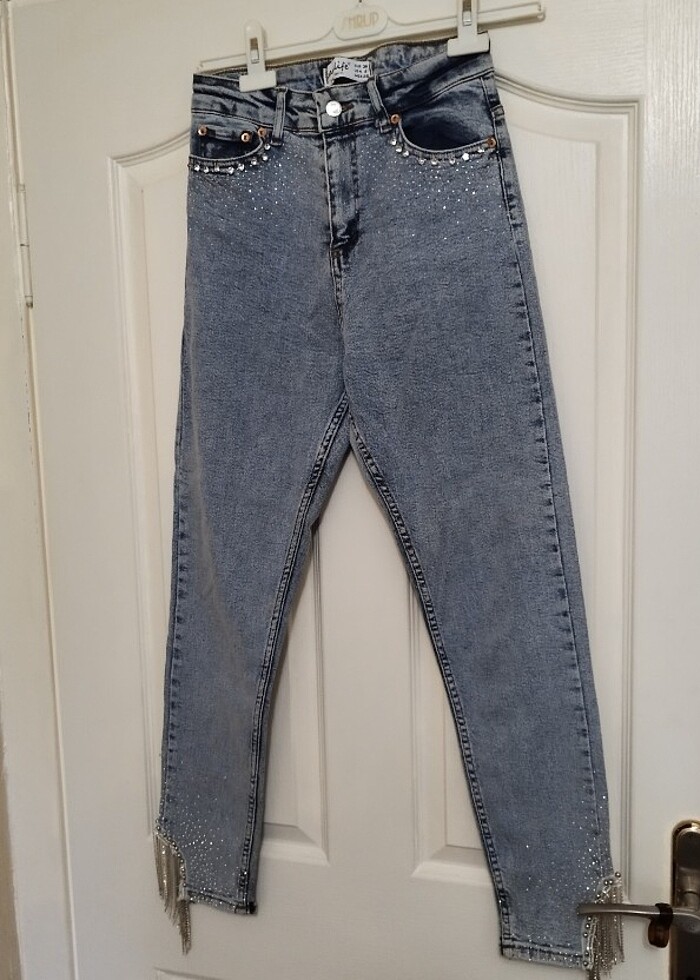 Taşlı kot Jean  - Görsel 2