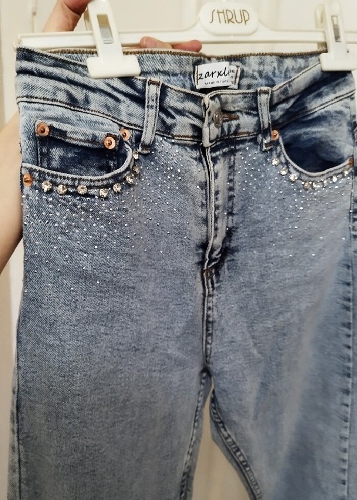 Taşlı kot Jean  - Görsel 3