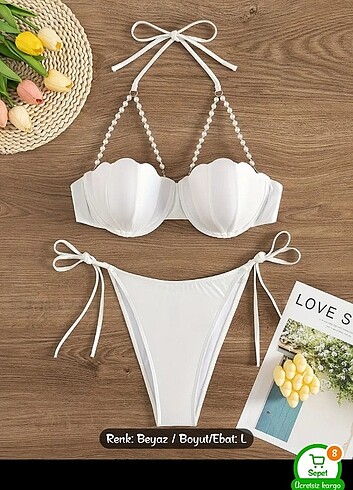Bikini takım inci taşlı  - Görsel 5