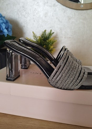 taşlı gerçek deri Topuklu Kadın Ayakkabı - Görsel 7