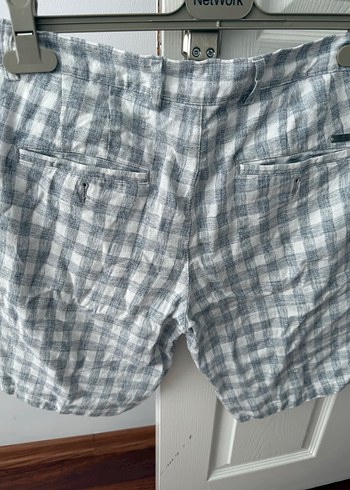 Gri Keten Erkek Şort - Görsel 2