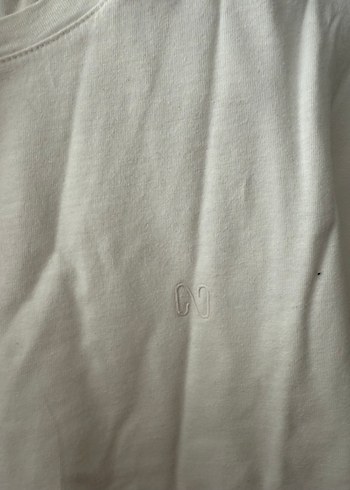 Beyaz Kısa Kollu pamuk  Tişört - Görsel 2