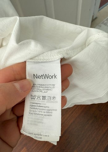 Beyaz Kısa Kollu pamuk  Tişört - Görsel 3