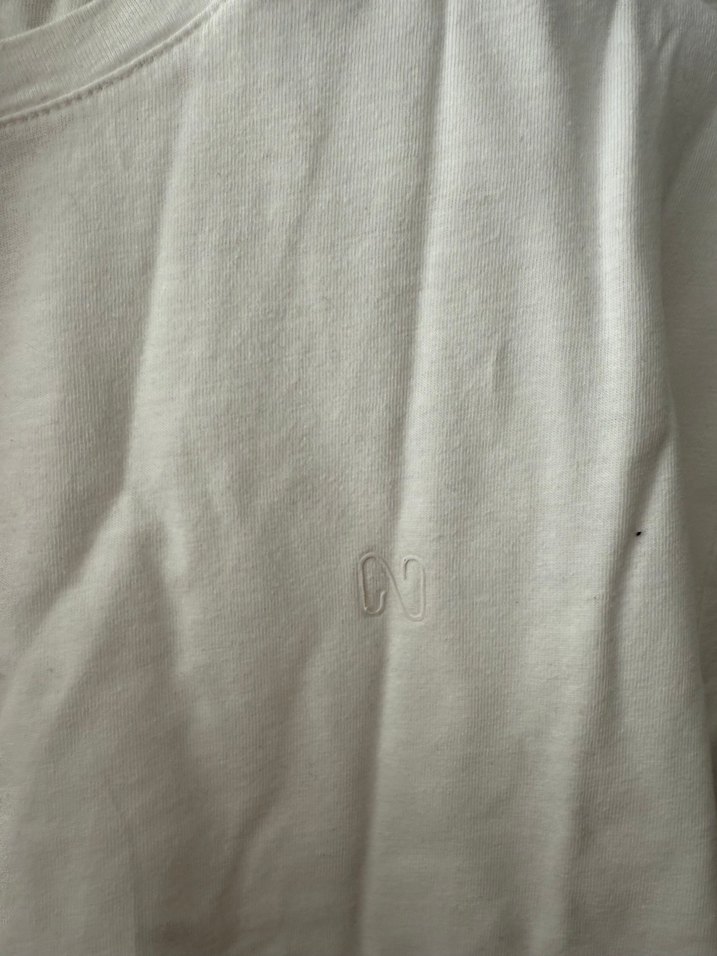 Beyaz Kısa Kollu pamuk  Tişört - Görsel 2