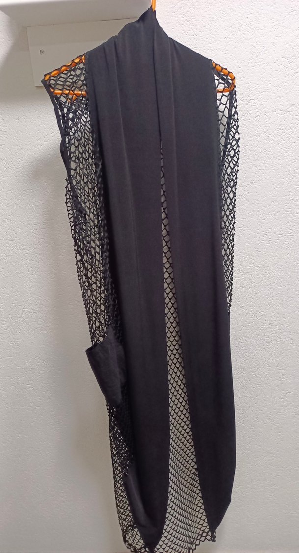 Siyah Uzun Drapeli Halter Yaka Tulum - Görsel 2