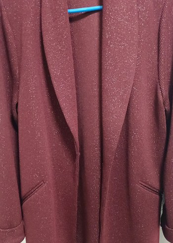 Bordo Düğmeli Midi Kadın Kaban - Görsel 3