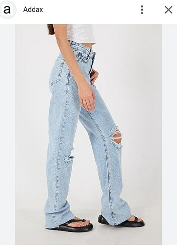 Yırtık model jean