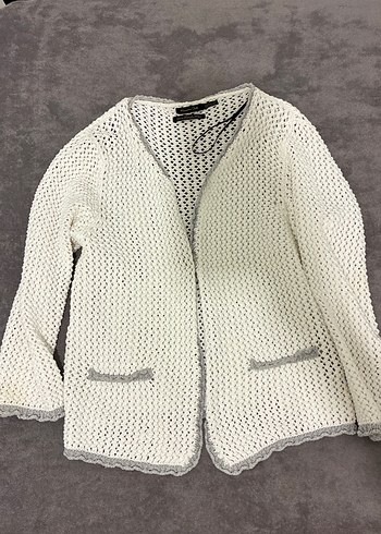 Massimo Dutti Beyaz Örgü Hırka