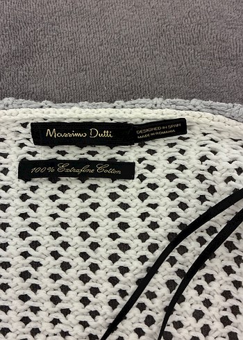 universal Beden Massimo Dutti Beyaz Örgü Hırka