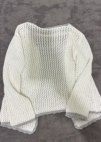 Massimo Dutti Massimo Dutti Beyaz Örgü Hırka